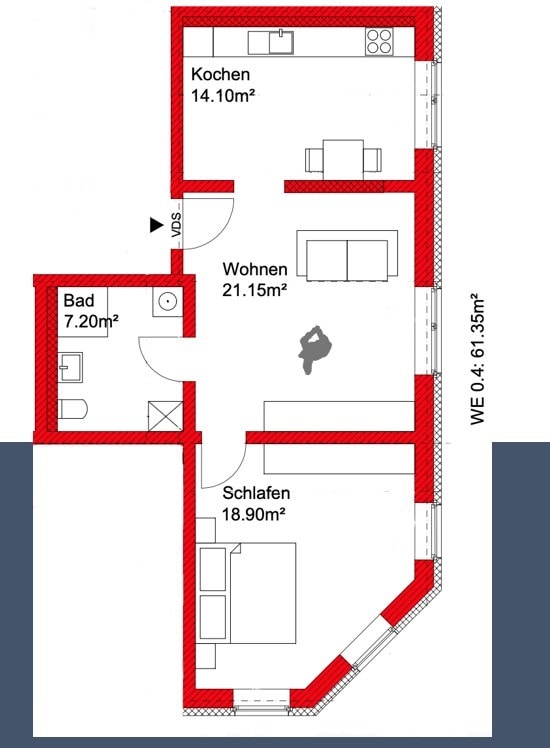 Grundriss Wohnung  0.4