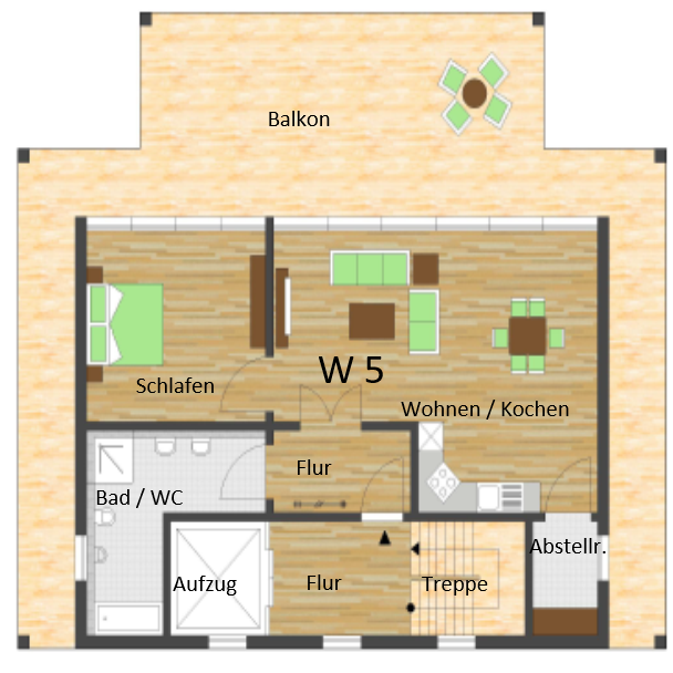 Grundriss Penthouse Wohnung 5