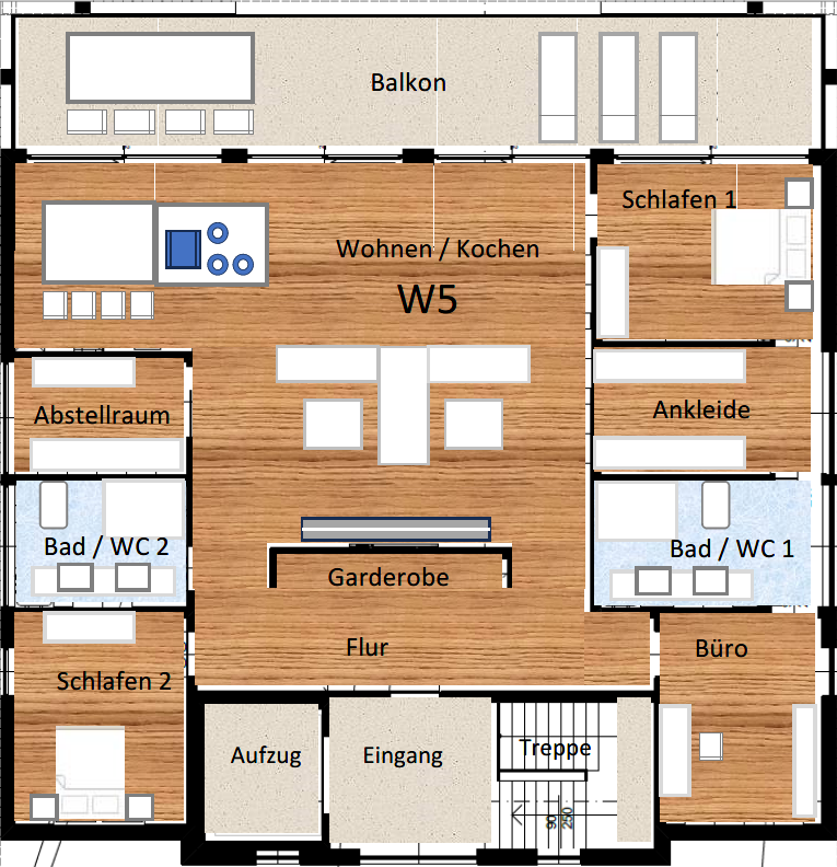 Grundriss Wohnung 5