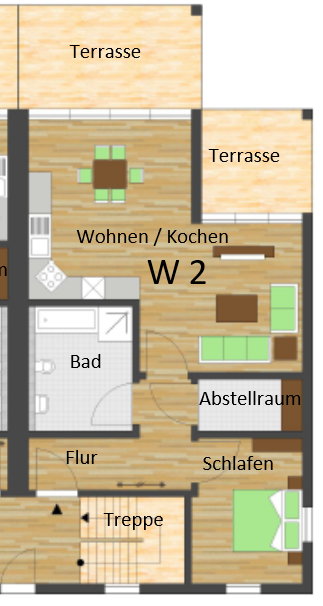 Grundriss Wohnung 2