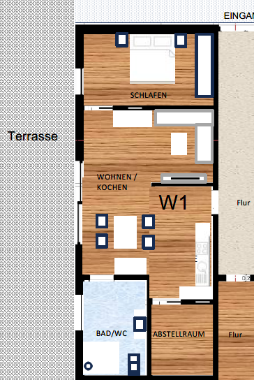 Grundriss Wohnung 1