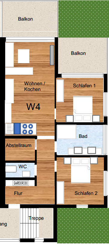 Grundriss Wohnung 4