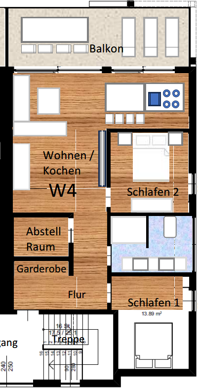 Grundriss Wohnung 4